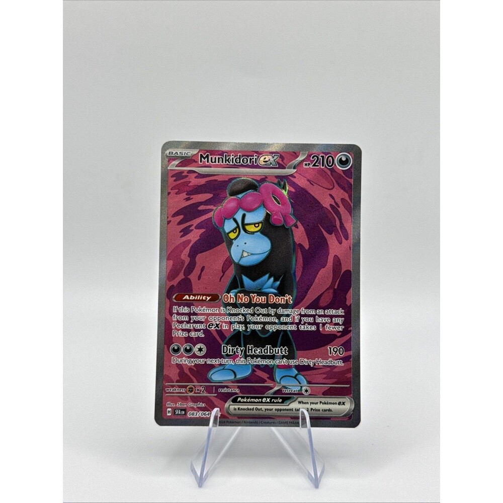 Pokemon Shrouded Fable Munkidori EX 083/064 Full Art Rare NM